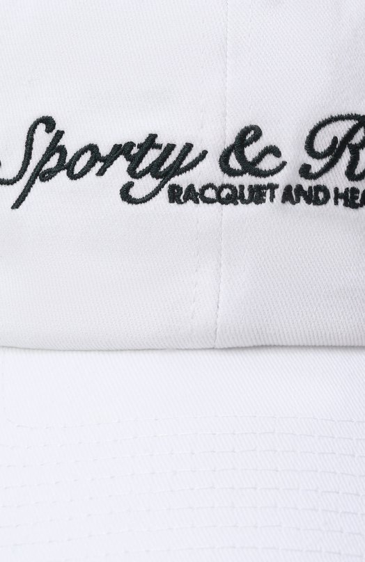 Хлопковая бейсболка Sporty and Rich AC07961325WH01 Белый  AC07961325WH01 Фото 3