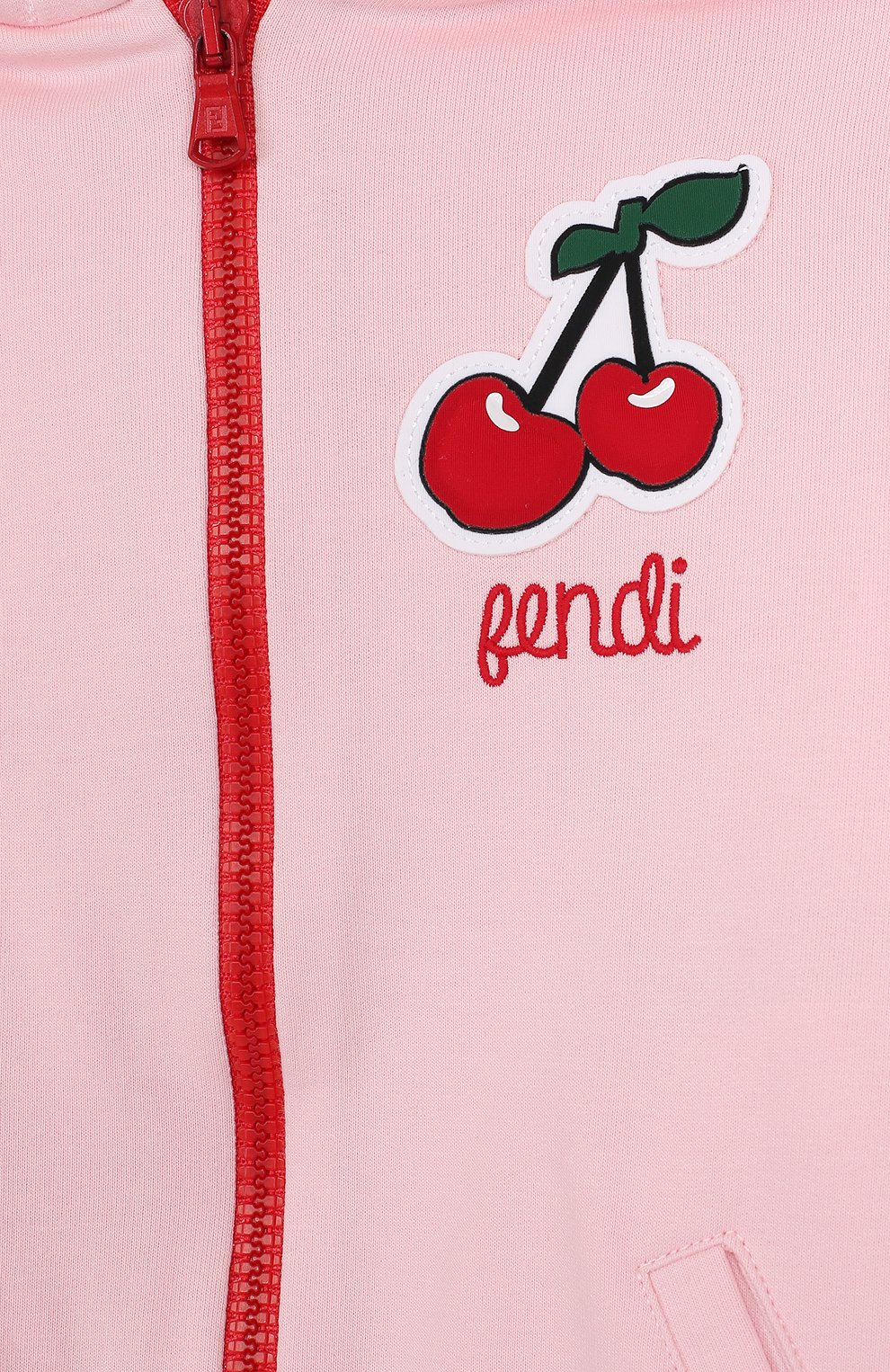 Хлопковый кардиган на молнии с капюшоном FENDI, арт. JFH050/5V0/6A-8A, фото 3