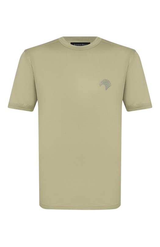 Хлопковая футболка Stefano Ricci MNH6105150/TE0001 Зелёный MNH6105150/TE0001