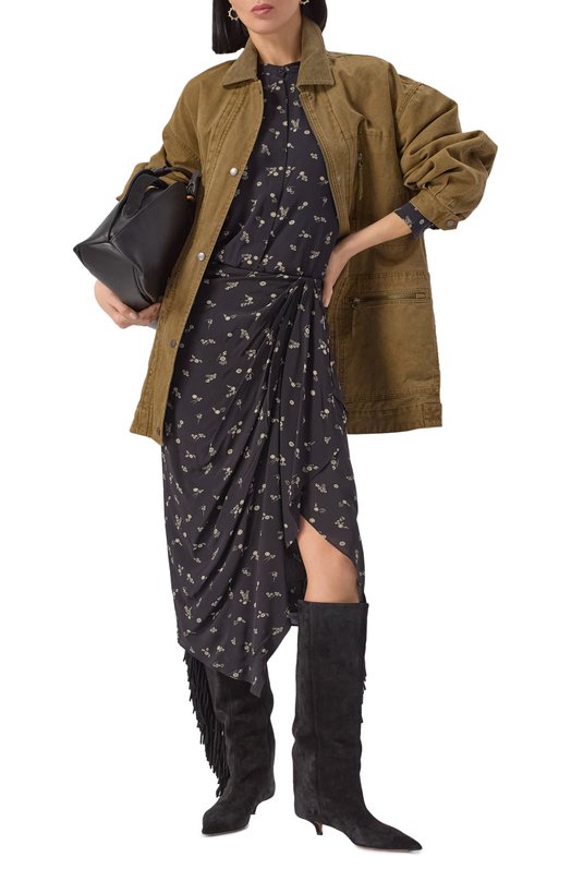 Юбка из вискозы Isabel Marant Etoile JU0313FA Чёрный  JU0313FA Фото 2