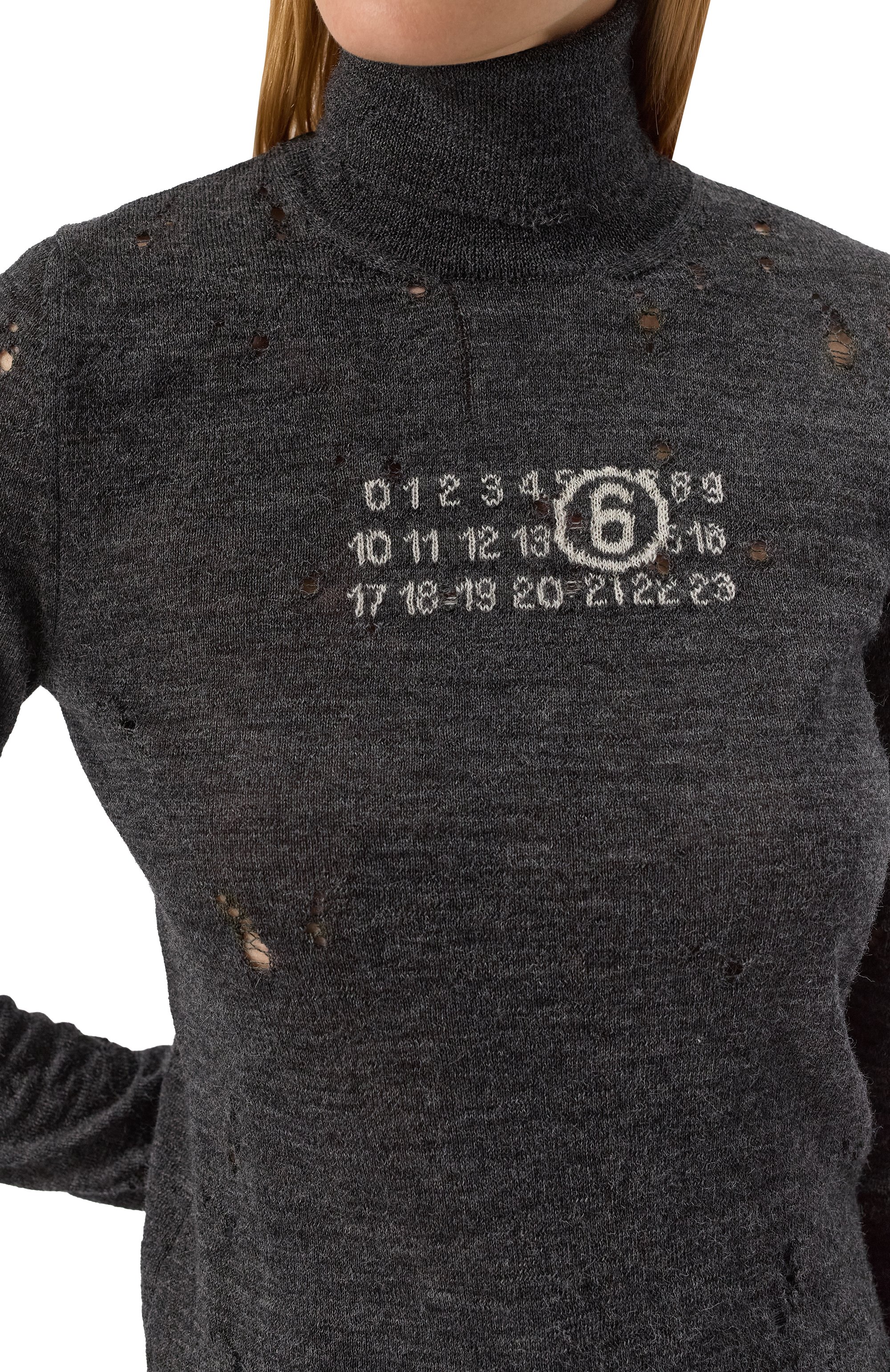 Шерстяная водолазка MM6, арт. S52HA0299/M13134, фото 5