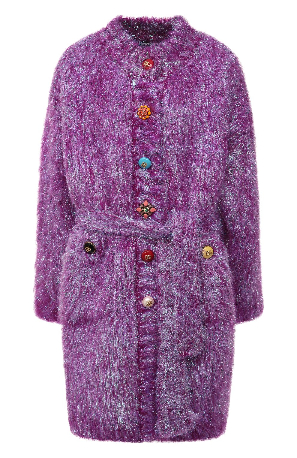 Кардиган DOLCE & GABBANA фиолетового цвета по цене 418000 руб., арт. FXE90T/JCM09, фото 1 Кардиган DOLCE & GABBANA, арт. FXE90T/JCM09, фото 1
