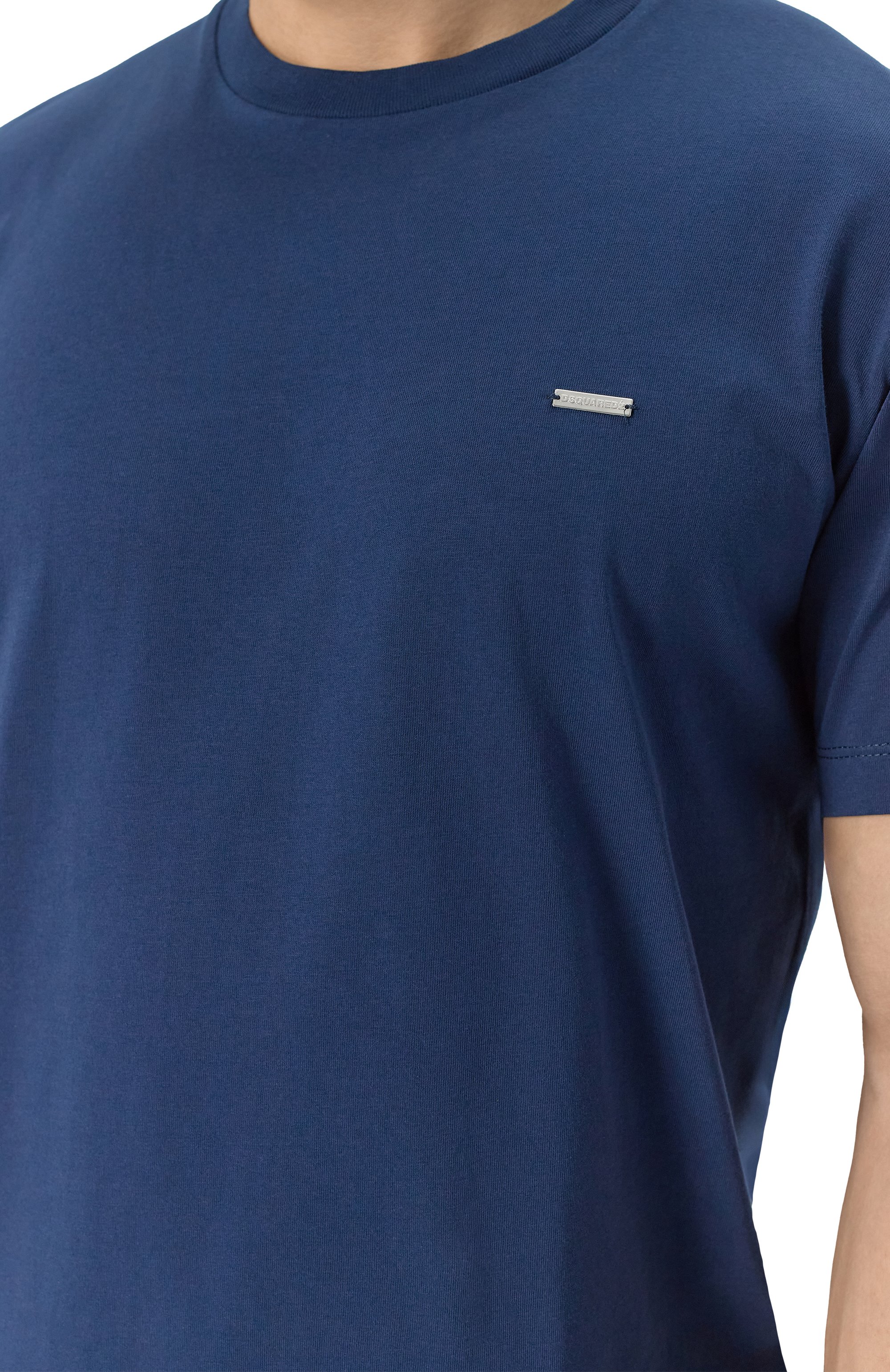 Хлопковая футболка DSQUARED2 темно-синего цвета по цене 25000 руб., арт. S74GD1253/D20020, фото 5 Хлопковая футболка DSQUARED2, арт. S74GD1253/D20020, фото 5