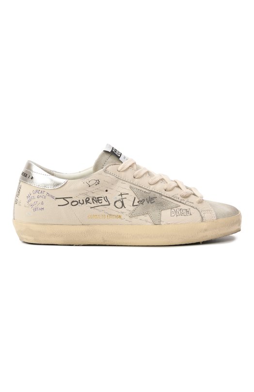 Кожаные кеды Super Star Golden Goose Deluxe Brand GWF00101.F006889 Кремовый  GWF00101.F006889 Фото 8