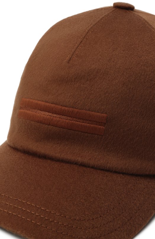 Кашемировая бейсболка Zegna B8D/E7I09HA8 Коричневый  B8D/E7I09HA8 Фото 4