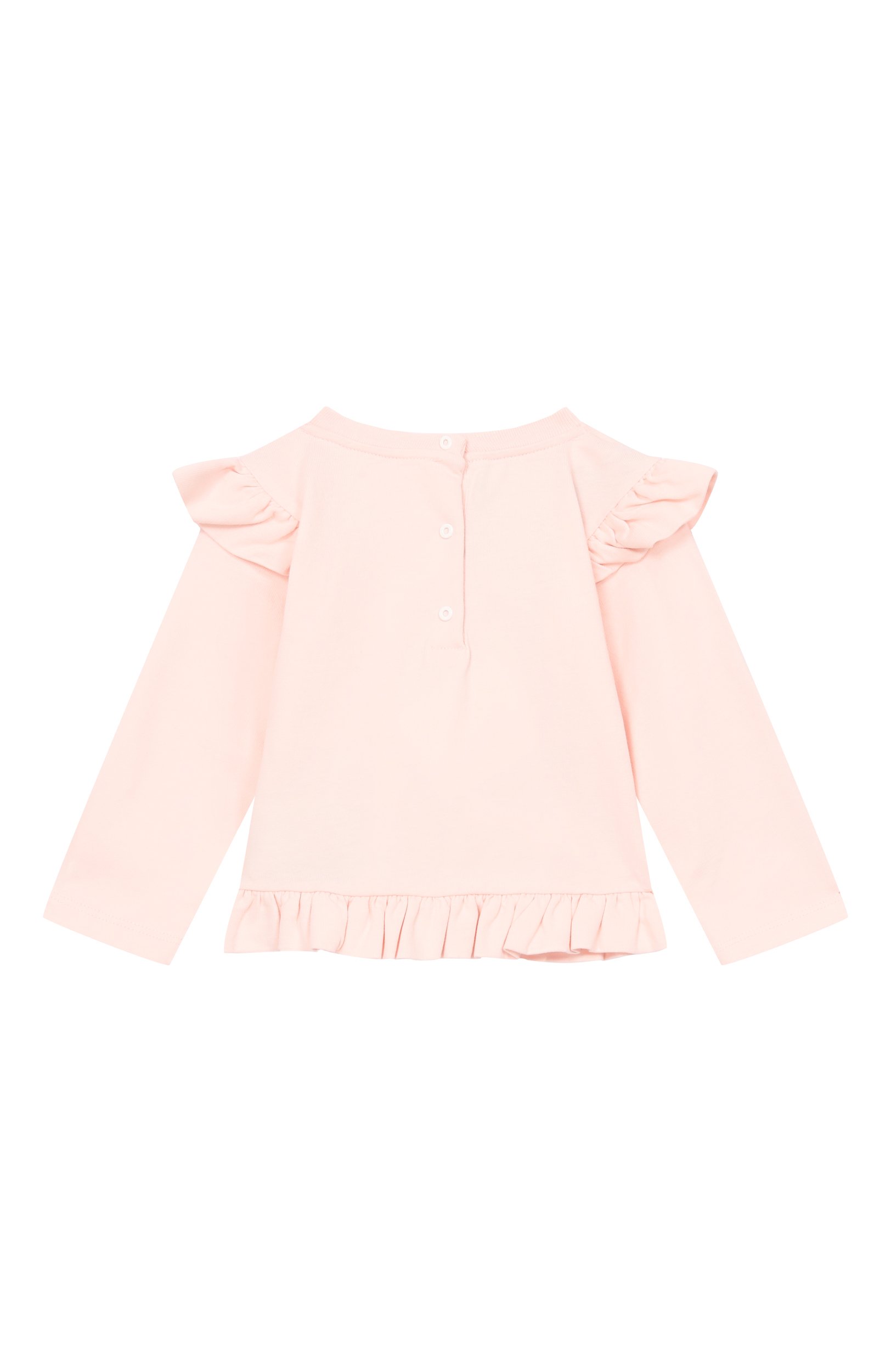 Хлопковый лонгслив BALMAIN светло-розового цвета по цене 18100 руб., арт. BZ8030, фото 2 Хлопковый лонгслив BALMAIN, арт. BZ8030, фото 2
