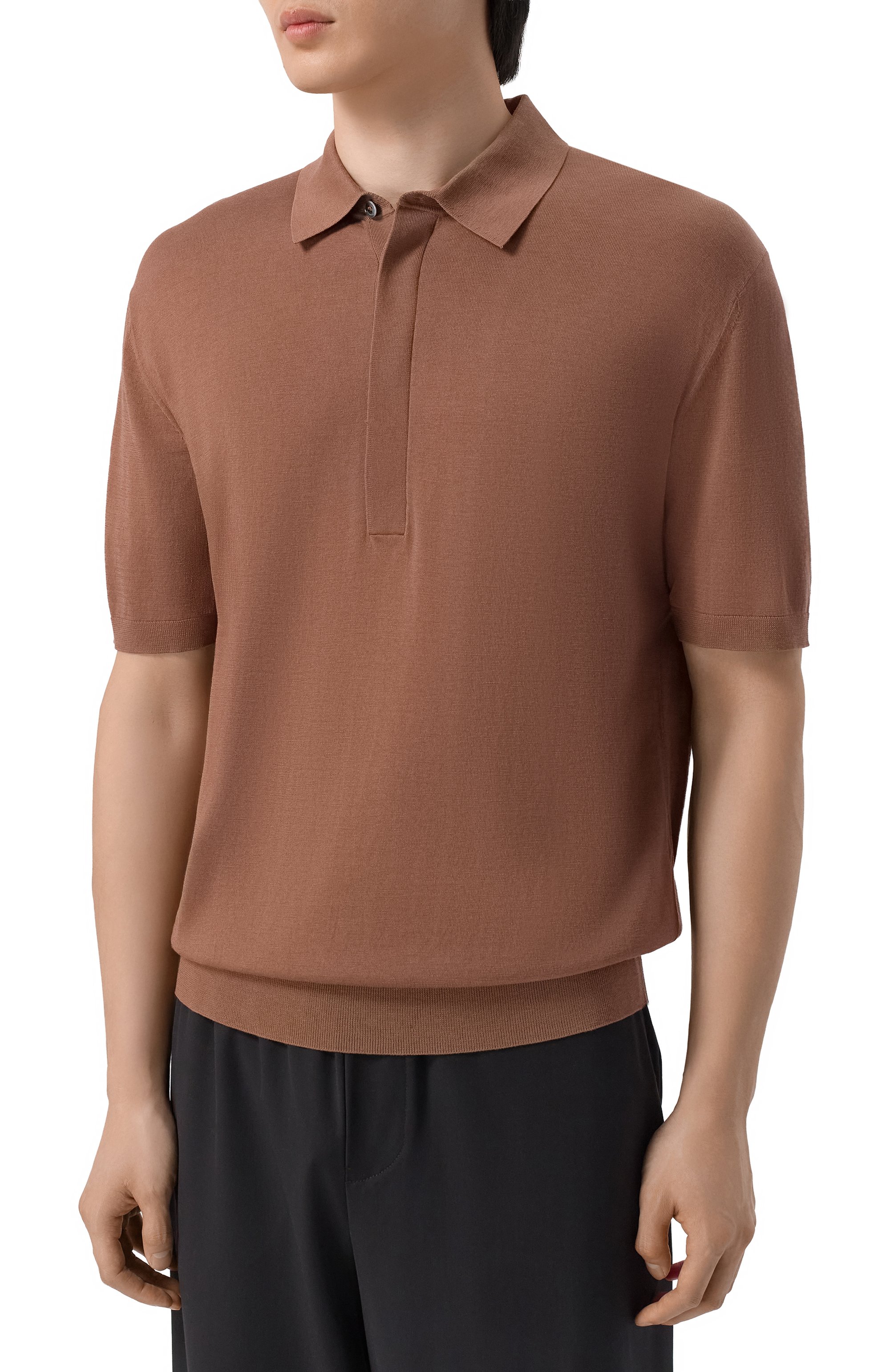 Поло из шелка и хлопка 12 STOREEZ, арт. 136283, фото 3