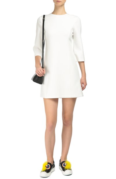 Кожаные слипоны с декором и меховой отделкой FENDI, арт. 8E6219/86F, фото 3