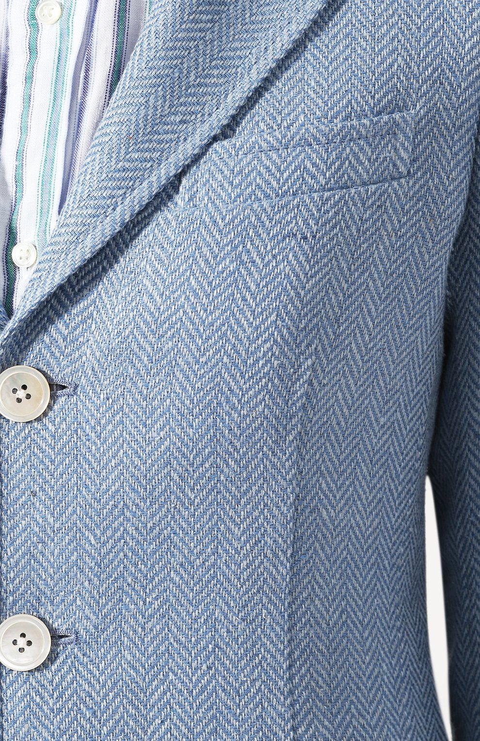 Жакет из смеси льна и шелка POLO RALPH LAUREN синего цвета по цене 72600 руб., арт. 211780939, фото 5 Жакет из смеси льна и шелка POLO RALPH LAUREN, арт. 211780939, фото 5