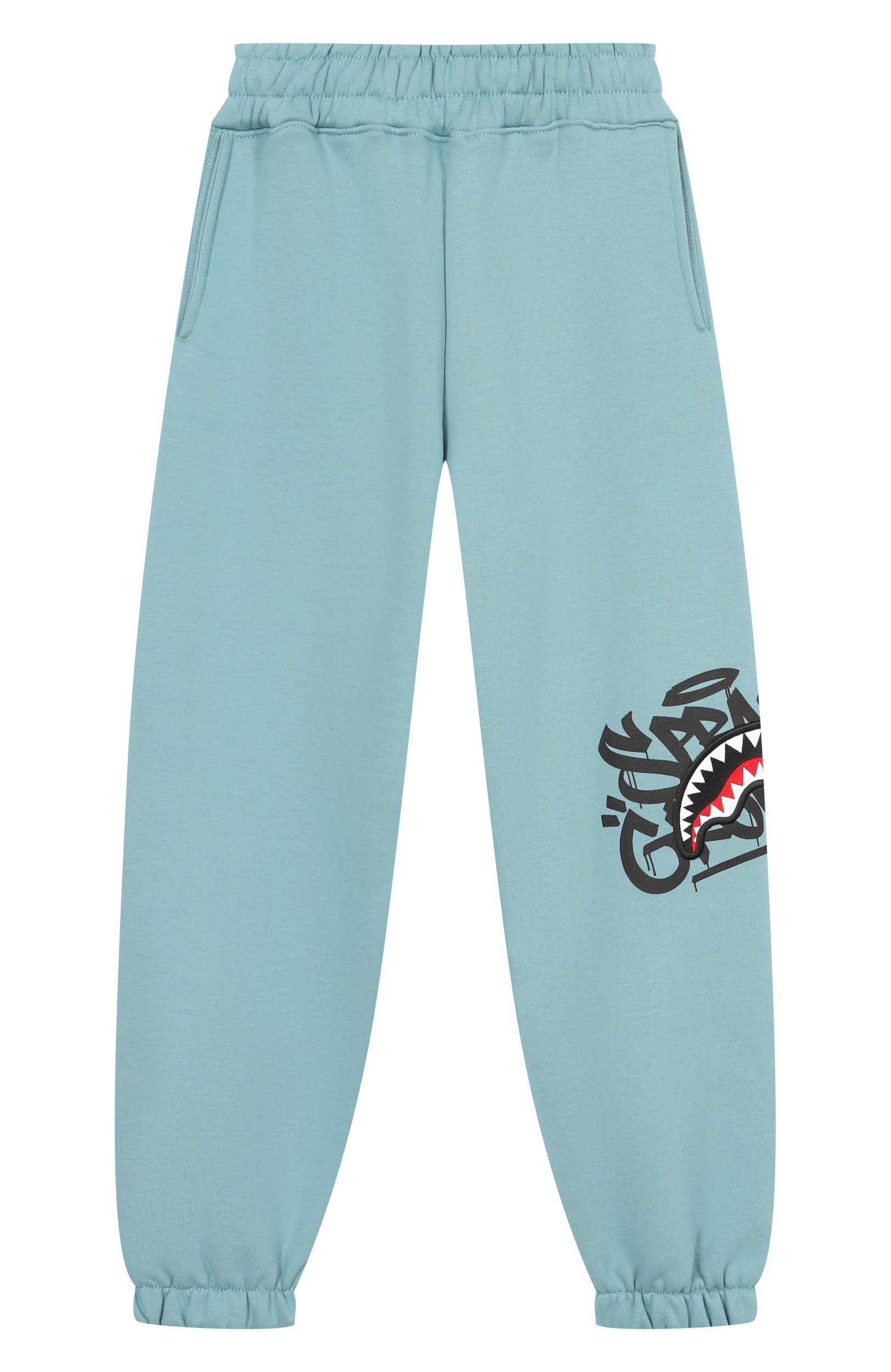Хлопковые джоггеры SPRAYGROUND, арт. SPY1501GSM0KE/SPRAYGR0UND TAG BAGGY PANTS SM0KE BL, фото 1