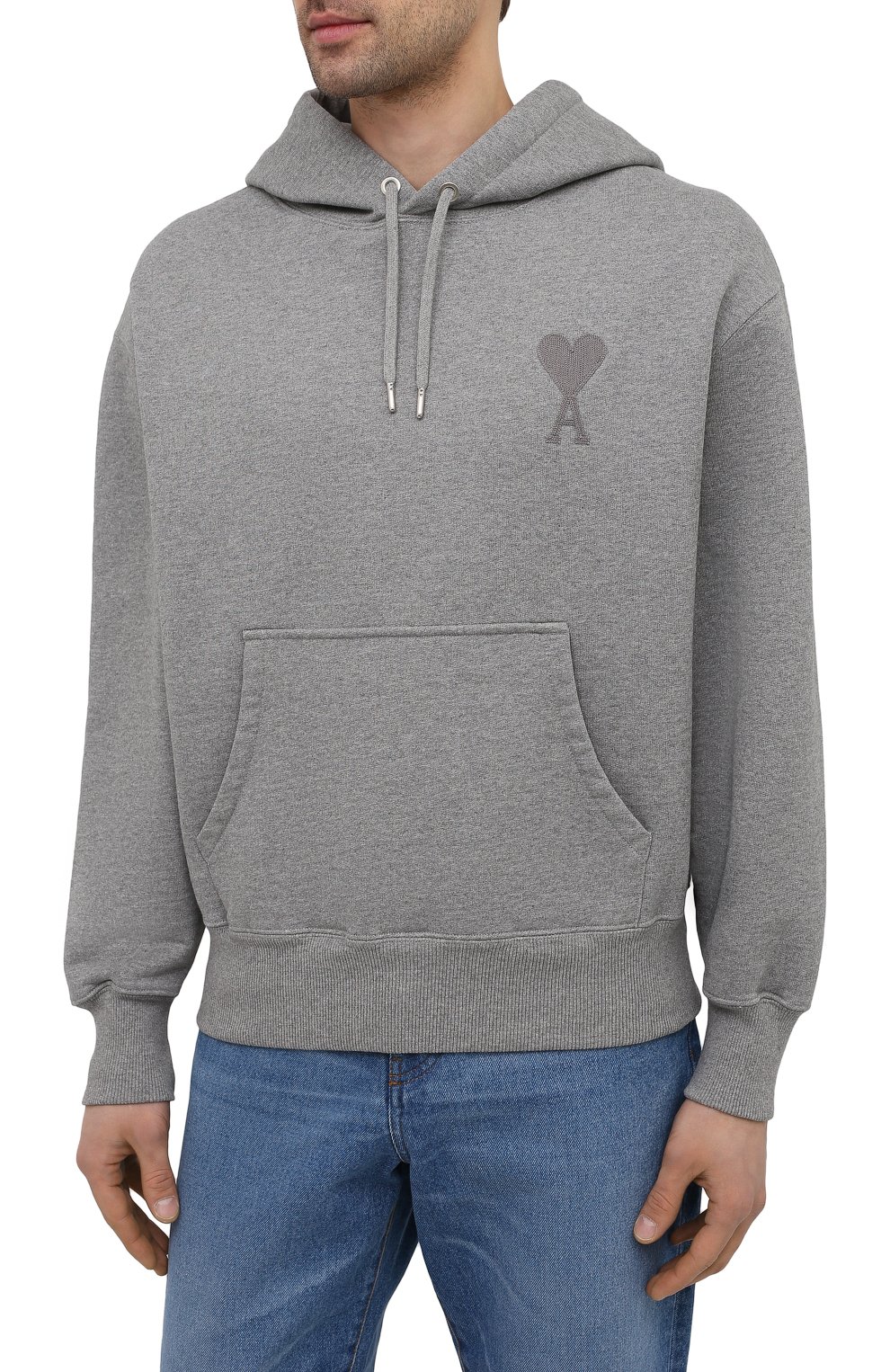 Хлопковое худи AMI, арт. E21HJ058.747, фото 3