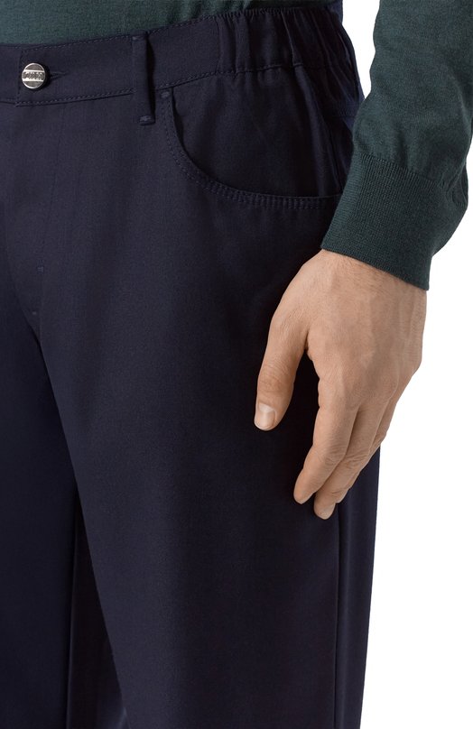 Шерстяные брюки Zilli J5T101M0201VSGE00 Синий  J5T101M0201VSGE00 Фото 5