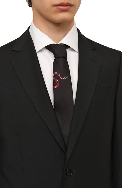 Шелковый галстук GUCCI, арт. 452171 4E002, фото 2