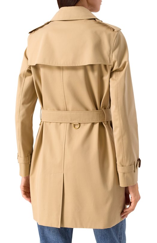 Хлопковый тренч Burberry 8079417 Бежевый  8079417 Фото 4