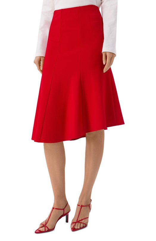 Юбка из вискозы Jil Sander J02MA0365/J20340 Красный  J02MA0365/J20340 Фото 3