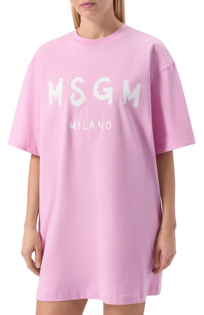 Хлопковое платье MSGM, арт. 4041MDA510/267002, фото 3