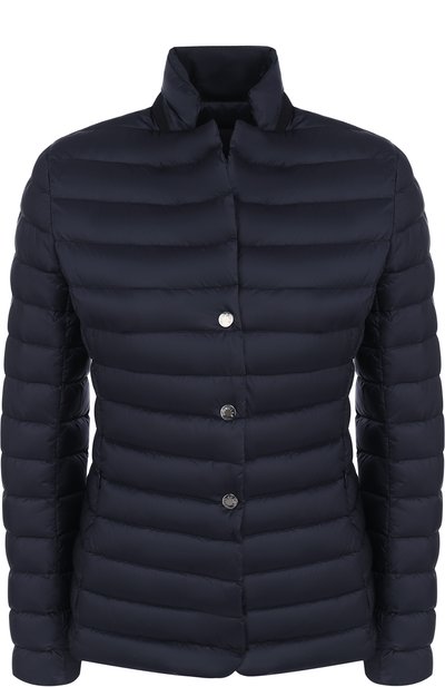 Женский однотонный стеганый пуховик с воротником-стойкой MONCLER, арт. D1-093-35300-94-53048