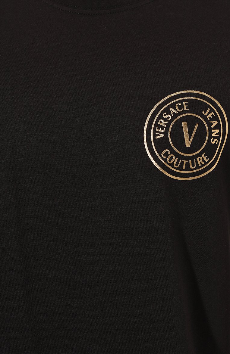 Хлопковая футболка VERSACE JEANS COUTURE, арт. 75GAHT06/CJ00T, фото 1