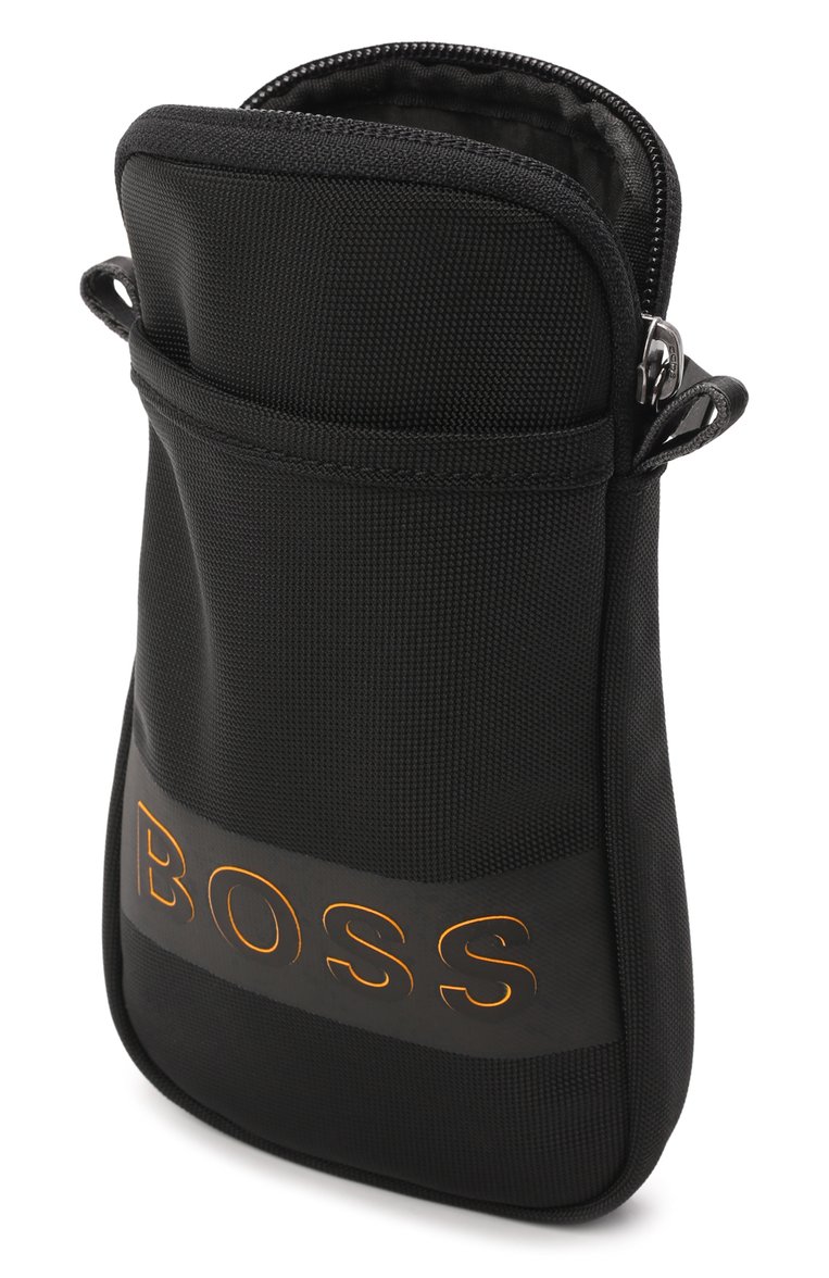 Мужская сумка BOSS черного цвета, арт. 50466419 | Фото 5 (Материал сплава: Проставлено; Размер: mini; Ремень/цепочка: На ремешке; Материал: Текстиль; Драгоценные камни: Проставлено)