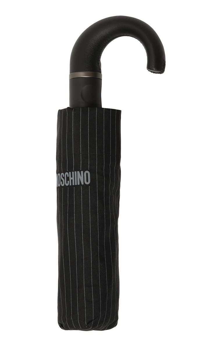 Мужской складной зонт MOSCHINO черного цвета, арт. 8509 0PENCL0SE | Фото 5 (Материал: Металл, Текстиль, Синтетический материал; Нос: Не проставлено)