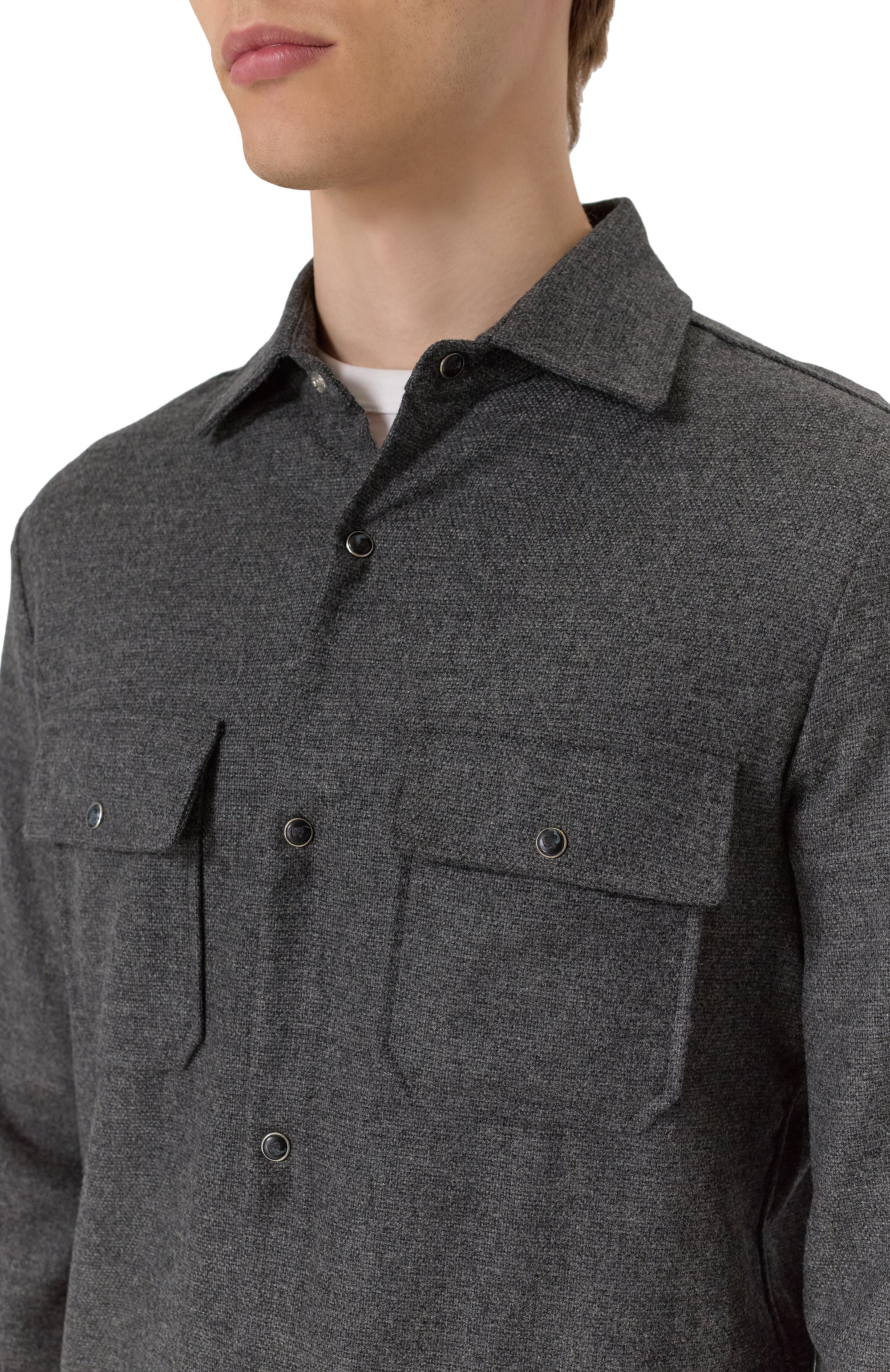 Куртка-рубашка из шерсти и кашемира MARCO PESCAROLO, арт. NEXT/5234, фото 5