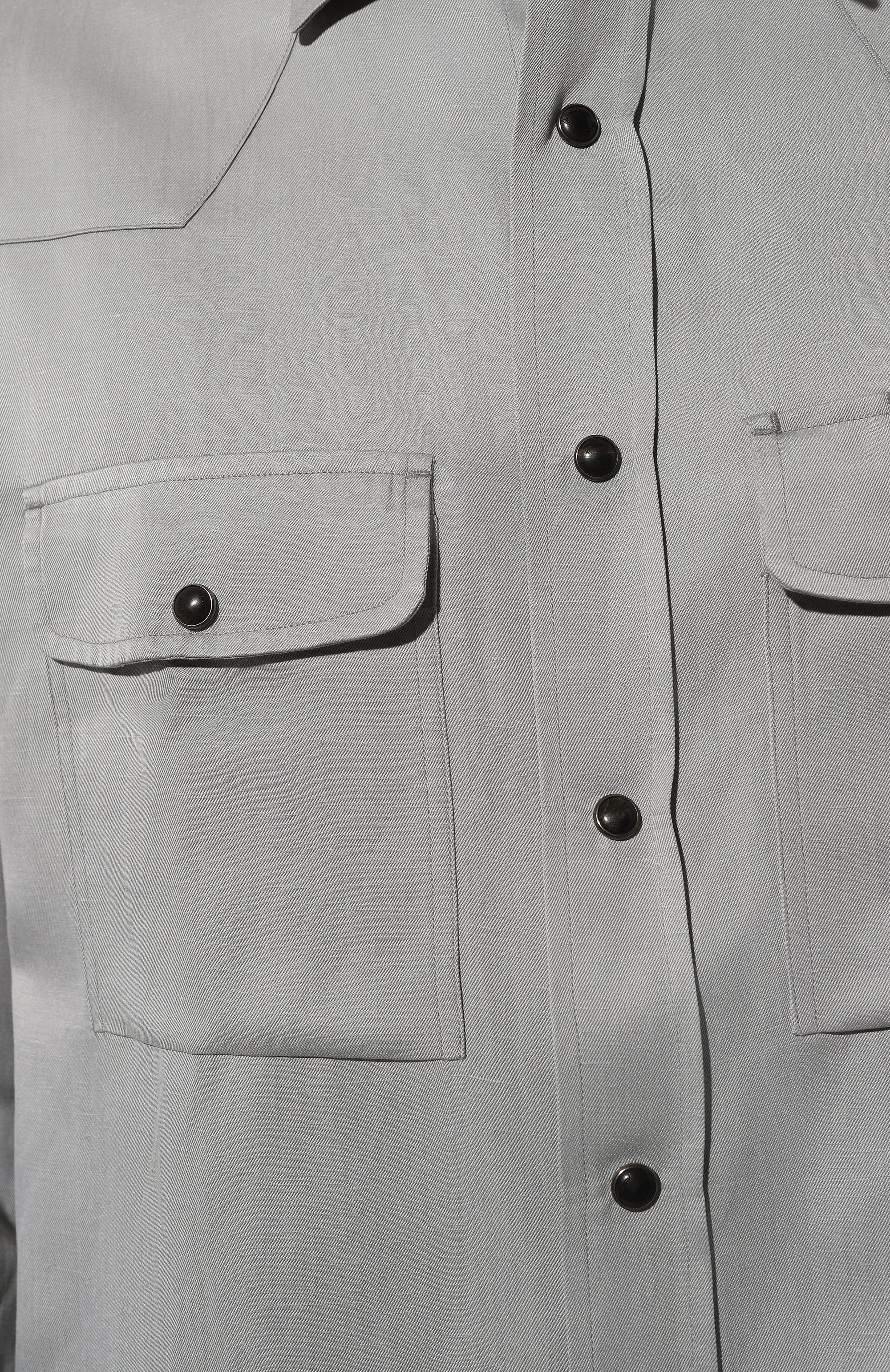 Рубашка из шелка и льна BRIONI, арт. SCFN0LPB103, фото 5