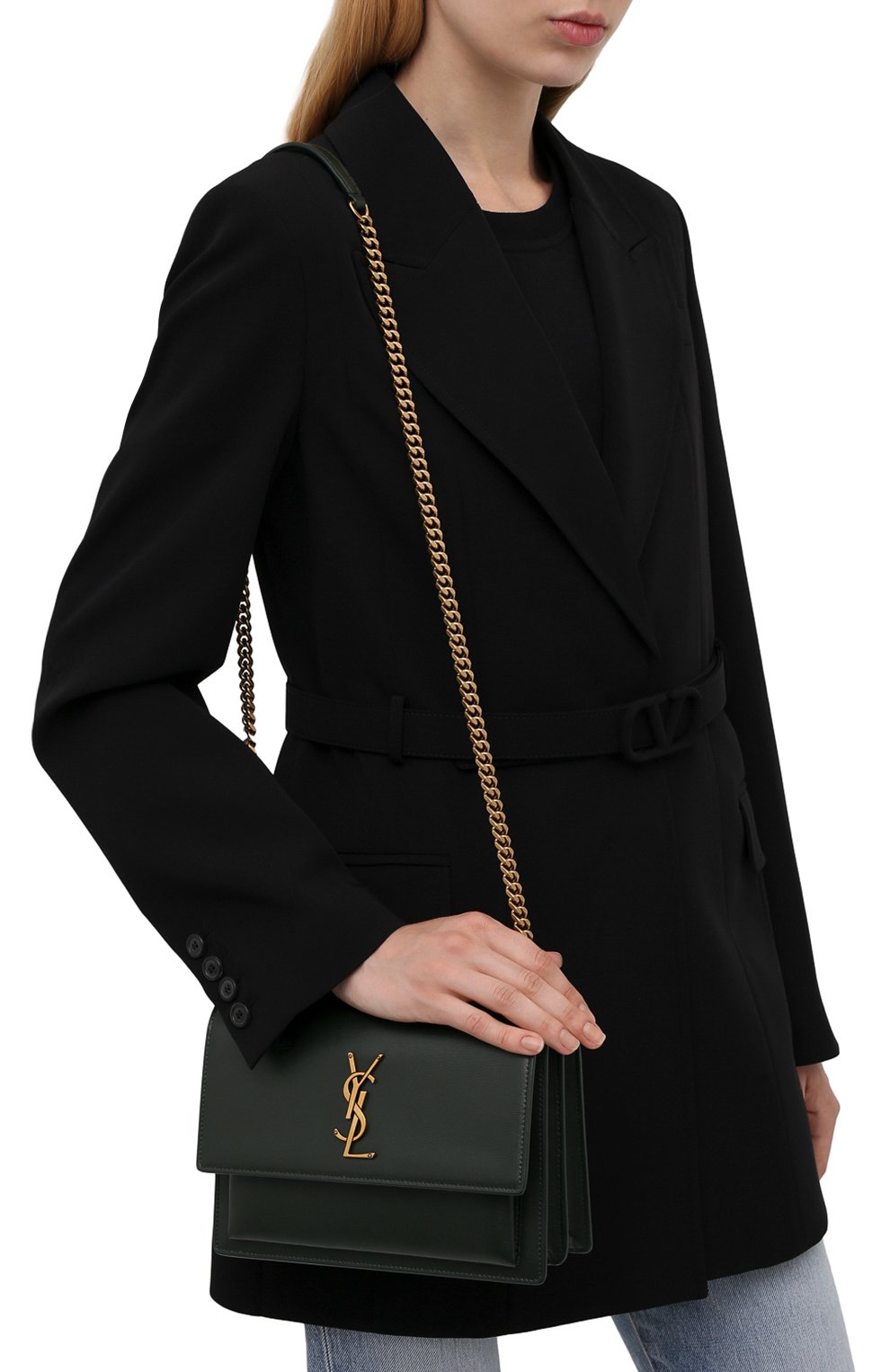 Сумка sunset medium SAINT LAURENT, арт. 442906/D420W, фото 2