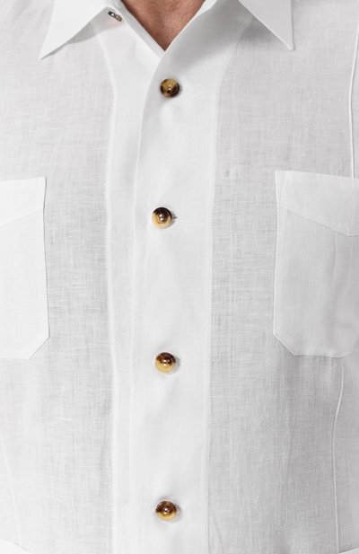 Льняная рубашка BRUNELLO CUCINELLI, арт. MM6840648, фото 5