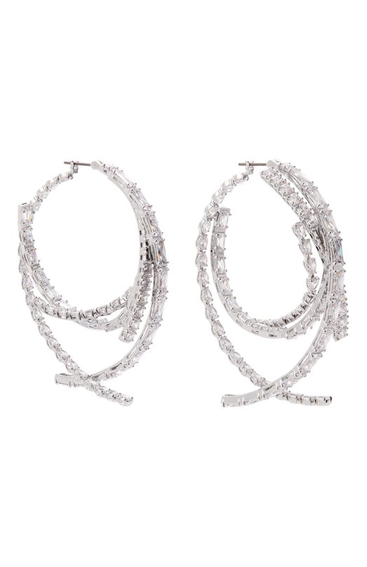 Серьги Matrix Hoop Swarovski 5727098 Серебряный  5727098 Фото 2