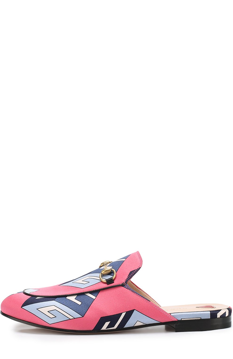 Атласные сабо princetown с принтом GUCCI, арт. 432773/9AB10, фото 2