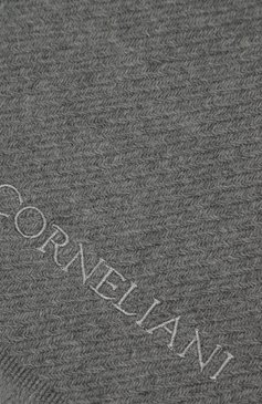 Мужской шерстяной шарф CORNELIANI серого цвета, арт. 94B354-9429016 | Фото 3 (Материал: Текстиль, Шерсть; Нос: Не проставлено; Материал сплава: Проставлено; Кросс-КТ: шерсть; Мужское Кросс-КТ: Шарфы - с бахромой)