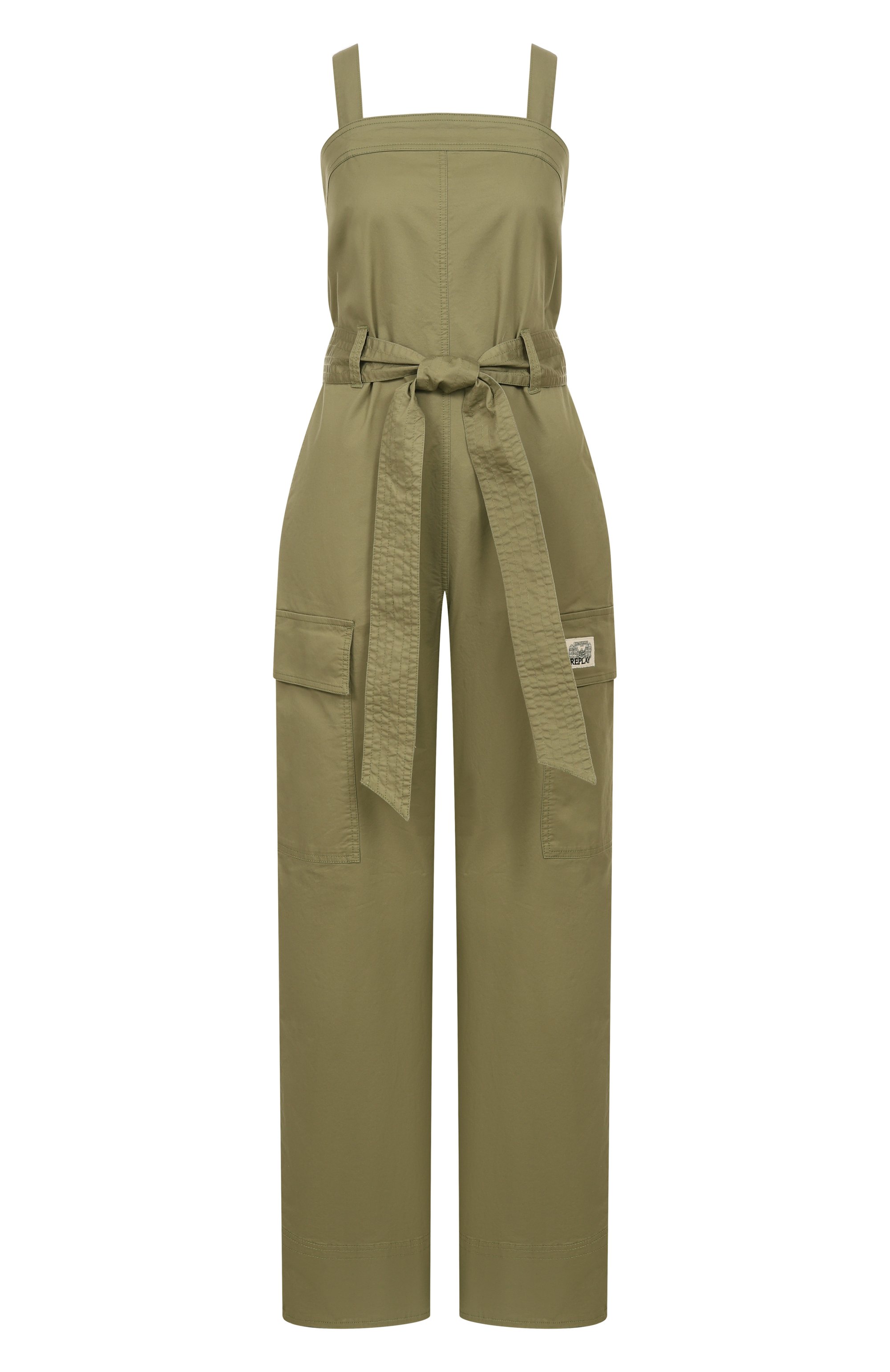 Хлопковый комбинезон REPLAY хаки цвета по цене 26700 руб., арт. W1075 .000.84909, фото 1 Хлопковый комбинезон REPLAY, арт. W1075 .000.84909, фото 1