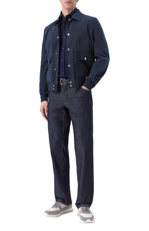 Хлопковая рубашка Brunello Cucinelli M0B136686 Синий  M0B136686 Фото 2
