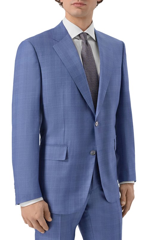 Костюм из шерсти и шелка Stefano Ricci S1SF432220/C163HA Синий  S1SF432220/C163HA Фото 2