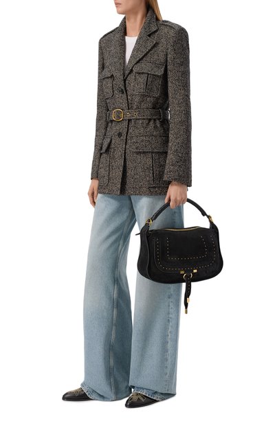 Сумка marcie small CHLOÉ черного цвета по цене 279000 руб., арт. CH26AS882S82, фото 3 Сумка marcie small CHLOÉ, арт. CH26AS882S82, фото 3