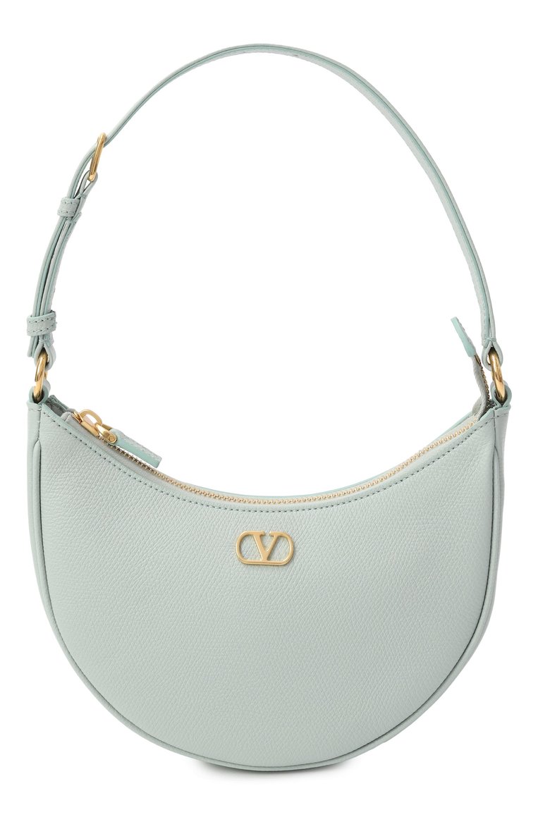 Женская сумка vlogo signature mini VALENTINO голубого цвета, арт. 6W2P0AK3/SNP | Фото 1 (Материал: Натуральная кожа; Размер: mini; Автоматизация состава: Проставлено; Автоматизация ТО: Проставлено)