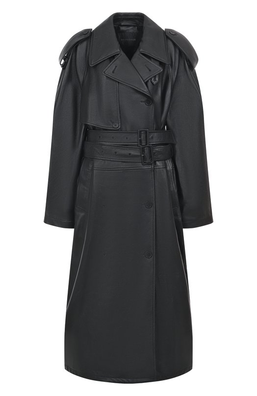 Кожаный тренч Balenciaga 835920/TSS01 Чёрный 835920/TSS01