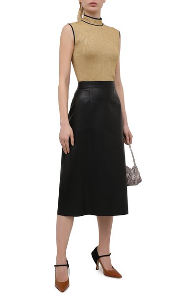 Топ LANVIN золотого цвета по цене 62500 руб., арт. RW-P00008-K002-E21, фото 2 Топ LANVIN, арт. RW-P00008-K002-E21, фото 2