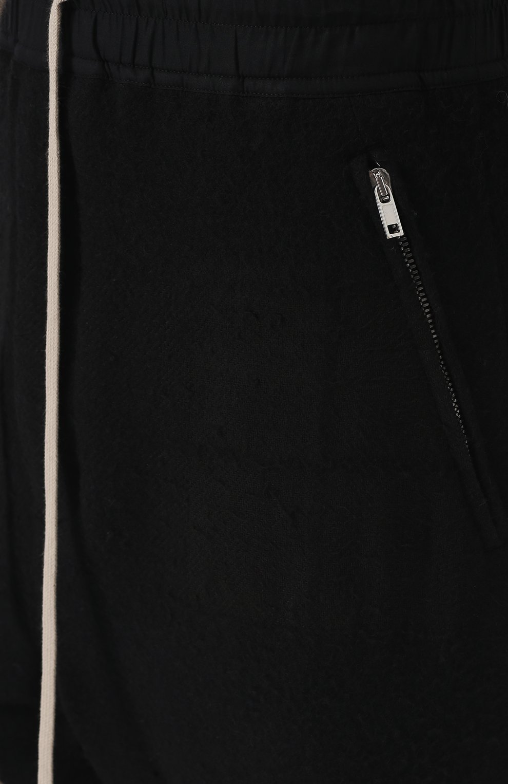 Шерстяные брюки прямого кроя с поясом на кулиске RICK OWENS черного цвета по цене 59650 руб., арт. RU18F1394/WH, фото 5 Шерстяные брюки прямого кроя с поясом на кулиске RICK OWENS, арт. RU18F1394/WH, фото 5