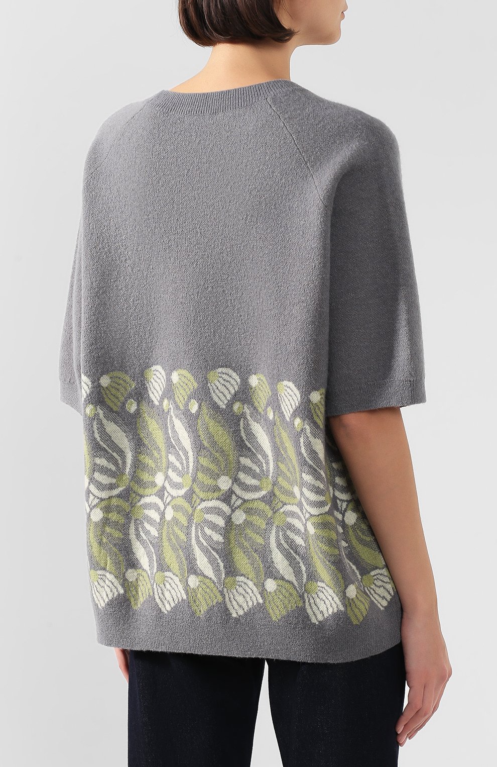 Шерстяной топ DRIES VAN NOTEN серого цвета по цене 49600 руб., арт. 192-11260-8723, фото 4 Шерстяной топ DRIES VAN NOTEN, арт. 192-11260-8723, фото 4