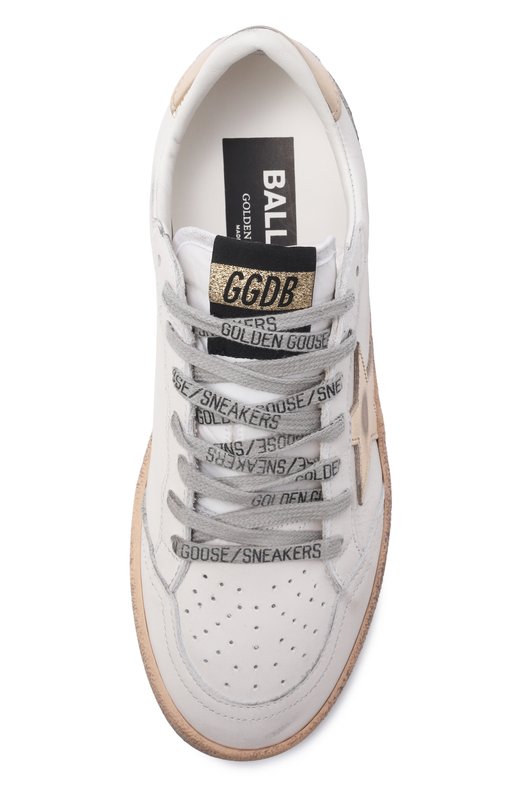 Кожаные кеды Ball Star Golden Goose Deluxe Brand GWF00117.F007275 Белый  GWF00117.F007275 Фото 6