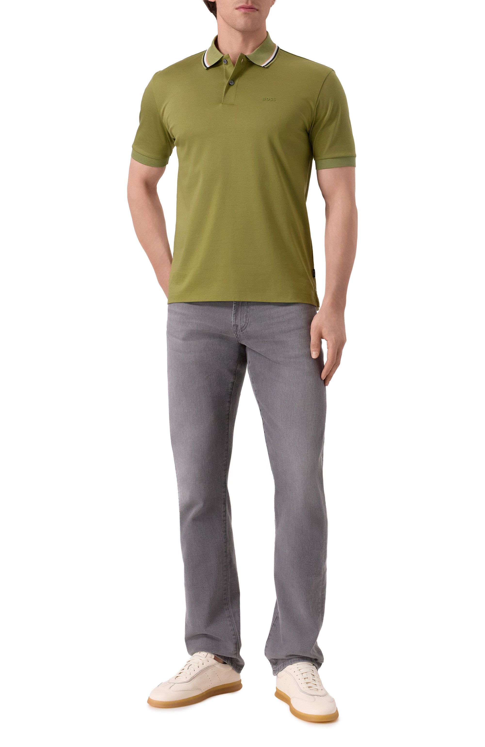 Хлопковое поло BOSS, арт. 50469360, фото 2