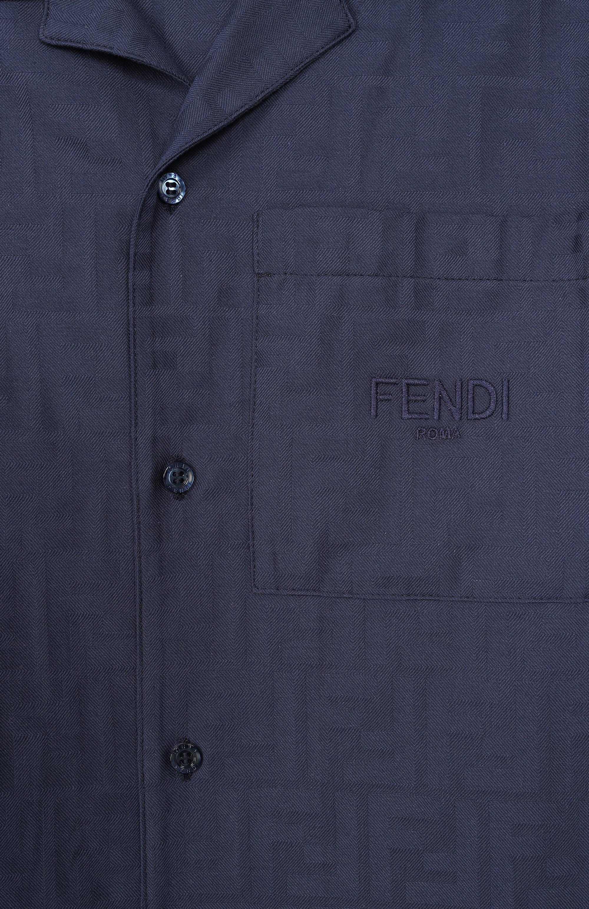 Хлопковая рубашка FENDI, арт. JMC202/AS64/3A-6A, фото 3