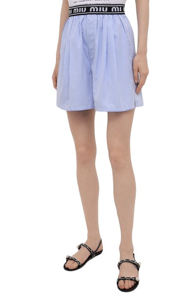 Хлопковые шорты MIU MIU, арт. MP1435-1YIN-F0076, фото 3