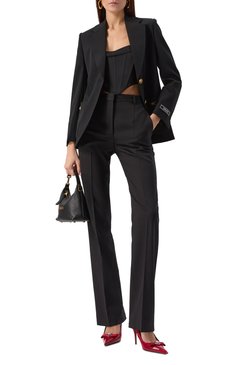 Женские лакированные туфли gianni ribbon 85 VERSACE красного цвета, арт. 1013717/1A08983 | Фото 2 (Материал внутренний: Натуральная кожа; Драгоценные камни: Проставлено; Каблук высота: Высокий; Материал сплава: Проставлено; Материал внешний: Натуральная кожа; Подошва: Плоская; Женское Кросс-КТ: Слингбэки; Каблук тип: Шпилька)