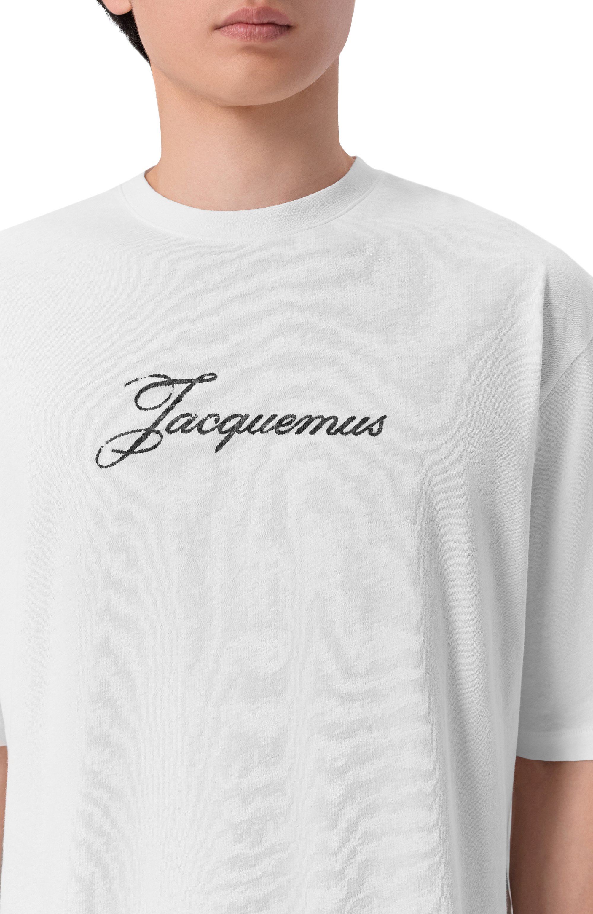 Хлопковая футболка JACQUEMUS белого цвета по цене 32450 руб., арт. 26ETSM00639/AJ00289, фото 5 Хлопковая футболка JACQUEMUS, арт. 26ETSM00639/AJ00289, фото 5