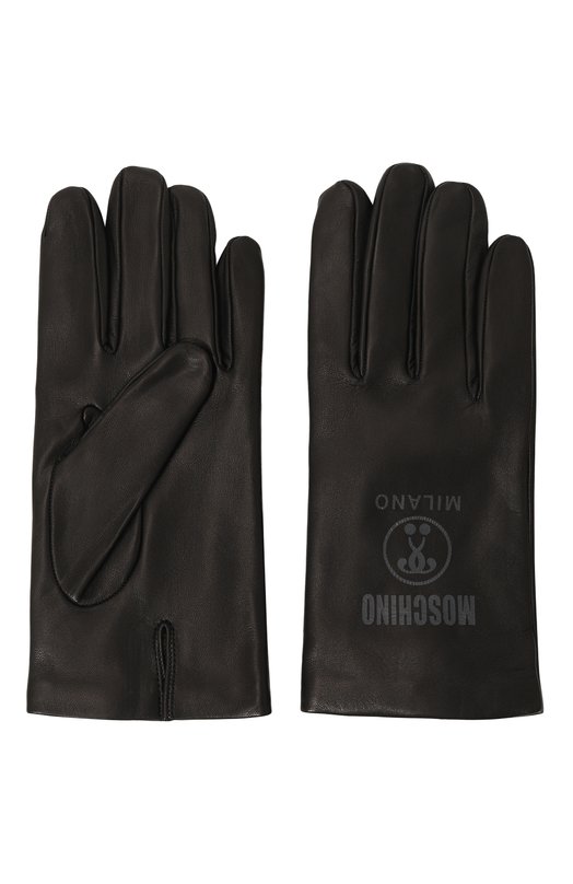 Кожаные перчатки Moschino Чёрный, фото 3