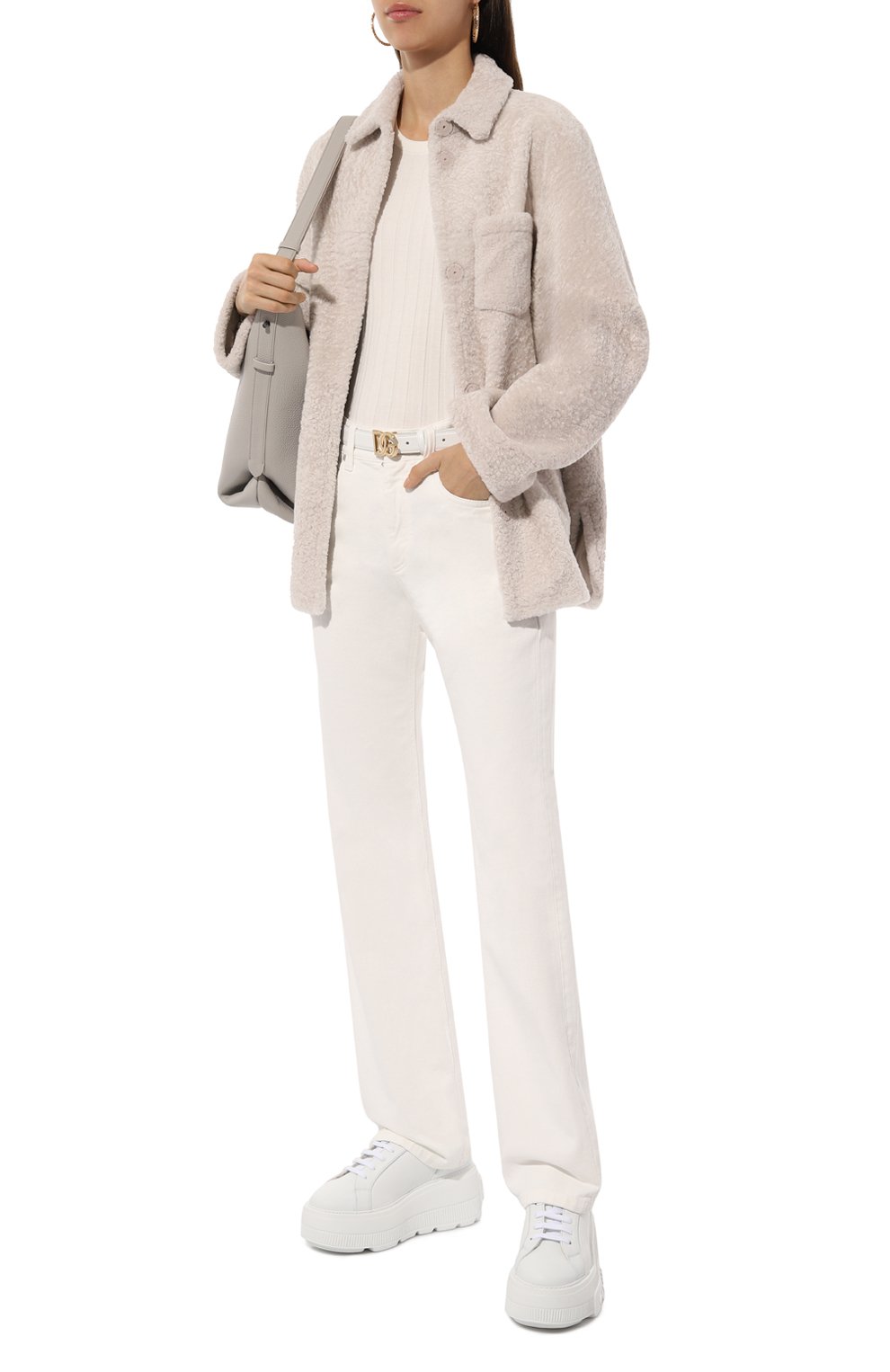 Двусторонняя шуба из овчины MANZONI24, арт. 24M1377-S23NY/, фото 2