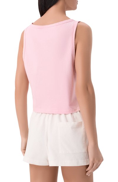 Хлопковая майка SPORTY AND RICH розового цвета по цене 12150 руб., арт. T012373702P144, фото 4 Хлопковая майка SPORTY AND RICH, арт. T012373702P144, фото 4