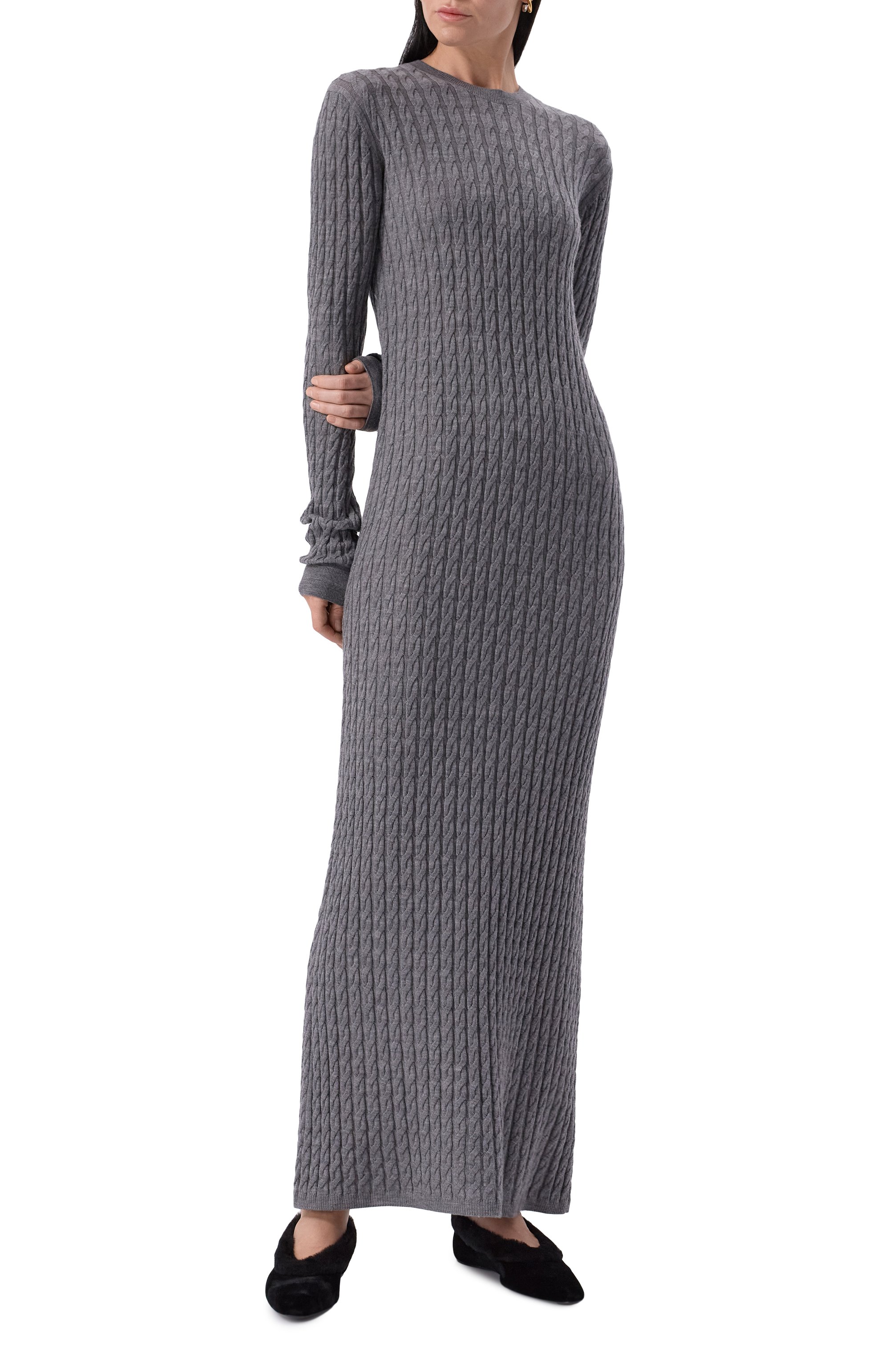 Шерстяное платье TOTEME, арт. 251-WRD0142-YA0036/074, фото 3